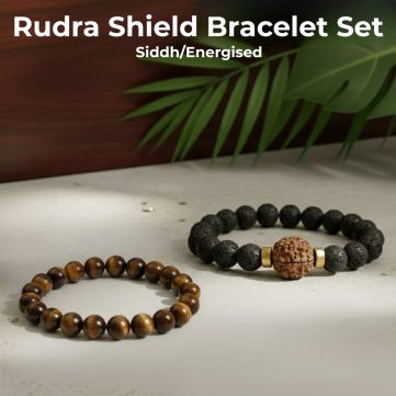 Tiger Eye And  Shiv Rudra Shani Bracelet Combo