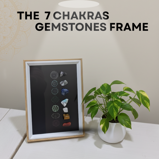 7 Chakras Gemstones Frame For Business  
