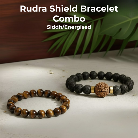 Tiger Eye And  Shiv Rudra Shani Bracelet Combo