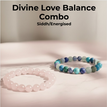 Rose Quartz And Blue Trio Bracelet Combo