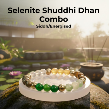 Dhan Yog Bracelet With Selenite Plate Combo